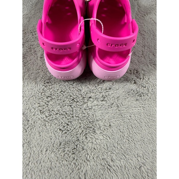 NWT Crocs Bubble Crush Clog Women's M8/W10 Hot Pink Platform Comfort Shoes New - Picture 8 of 8